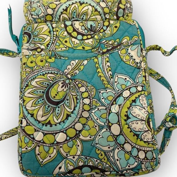 Vera Bradley Peacock Mini Hipster Wallet Crossbody Purse Cosmetic Coin Bag - Picture 6 of 10